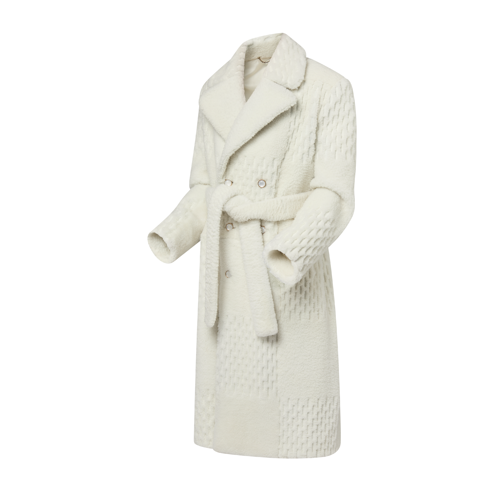 Made To Order Shearling Belted Coat - High-End Ready-to-Wear